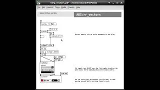 Thumbnail: PDida (Pure Data) help patch: [Melody Generation] - vectors