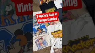 Thumbnail: 3 Mystery Bags of Vintage Clothing for $50 off Marketplace #shorts #vintageclothing