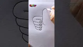 Thumbnail: Thumbs Up Drawing from 4 Circles | Easy Hand Drawing Tutorial | Simple Shape Drawing