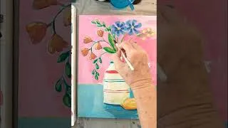 Thumbnail: Background painting in lucious pink!