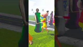 Thumbnail: Franklin Cartoon Team Vs Granny Team Indian BIke driving 3d #shorts #granny