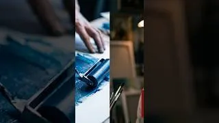 Thumbnail: Expressive Monotype Printmaking Process | Figurative Portrait in Blue Ink | Contemporary Art
