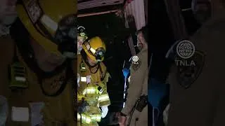 Thumbnail: RV Trailer Explodes After Truck Jackknifed on 101 Freeway In Calabasas