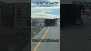 Thumbnail: Wyoming Winds Flip Trucks #dashcam #crash #wreck