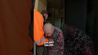 Thumbnail: We Raised $30,000 to Save a 97-Year-Old Grandma’s Home 🏡❤️  #cleanup #mowing #asmr #overgrownyard