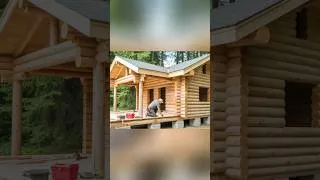 Thumbnail: Building Wooden Log Cabin in Forest🌲😱 Off grid Log Cabin #diy #logcabin #survival #build #cabinlife