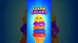Thumbnail: Learn Colors 🍦 |  🔴🔵🟠🟣🟡  Colours For Toddlers & Kids | Toddler Learning Videos #shorts