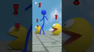 Thumbnail: They called for help at the last moment ! 📱📵🧐#friendship #pacman #stickman #blender