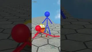 Thumbnail: Help Pacman choose the right way to save his friend 🛢️🥸#friendship #pacman #stickman