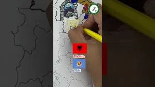 Thumbnail: Lezhë County flag map drawing 🇦🇱 | Vizatim i hartës së flamurit të Qarkut Lezhë
