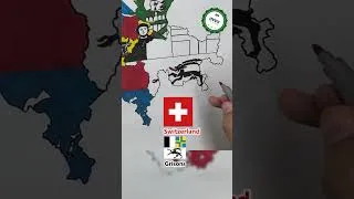 Thumbnail: Grisons canton flag map drawing 🇨🇭 | Zeichnung der Flagge des Kantons Graubünden