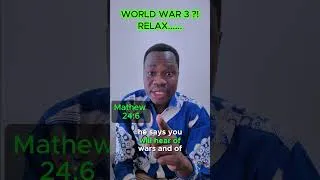 Thumbnail: “Don’t Panic About World War 3! 🌍 | Matthew 24:6 Explained” #JesusIsComing #EndTimes #shorts