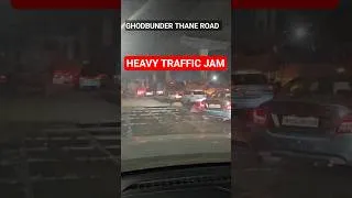 Thumbnail: Ghodbunder Thane Road Heavy Traffic Jam at Midnight