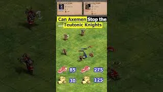 Thumbnail: Age Of Empires 2 | Elite Teutonic Knight vs 4 Elite Throwing Axe | AoE2 #
