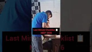 Thumbnail: Neet 2026 : LAST MINUTE CHECKLIST #neet2026