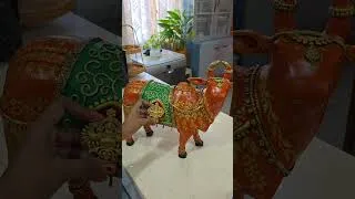 Thumbnail: part 2 of kamadhenu / clay art /lippan art