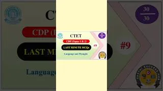 Thumbnail: CTET CDP | Last Minute Questions with Answers | Paper 1 & 2 | Tamil