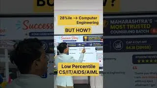 Thumbnail: CS Branch at 28%ile 😱 Cap Round 1 Allotment #mhtcet2026 #shorts #engineering #cet #admission