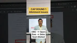 Thumbnail: Cap 1 Allotment Issues Seat Type Alloted🚨 #mhtcet2026 #capround2026 #cet #shorts #viral
