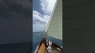 Thumbnail: Finally sailing again! ...fine weather for beating into the trade winds.