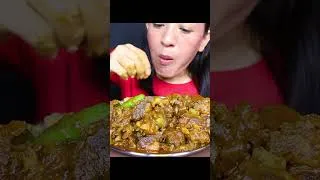 Thumbnail: ASMR Eating Spicy Mutton Masala Curry with Basmati Rice #shorts #ytshorts #youtubeshorts