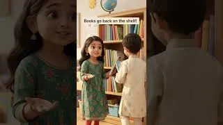 Thumbnail: Learn good Habits - Put the books back | #kidslearningvideos  #kidseducatio #animation #kids