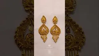 Thumbnail: Beautiful Very Light weight gold earrings design #shorts #viral #ytshorts #gold #earrings