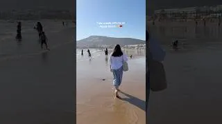 Thumbnail: Take a walk with me on Agadir Beach ☀️🇲🇦 #morocco #travel #beach
