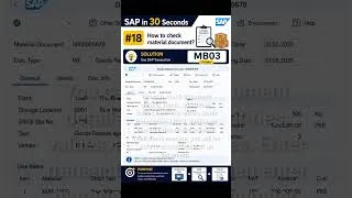 Thumbnail: How to Check Material Documents? MB03