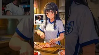 Thumbnail: Harry Kane Inspired English Breakfast 🇬🇧 | Cozy Anime ASMR Cooking 🍳🥓