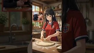 Thumbnail: Erling Haaland's Favorite Pizza? 🇳🇴 Anime Kebab Pizza ASMR Cooking 🍕✨