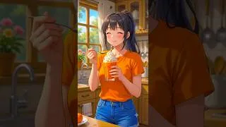 Thumbnail: The Creamiest Carrot Ice Cream Drink 🥕🍦 | Ghibli ASMR 😌