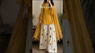 Thumbnail: Sunflowers🌻 Embroidery Farsi Salwar Design how to embroidery farsi salwar design#shortsfeed #viral