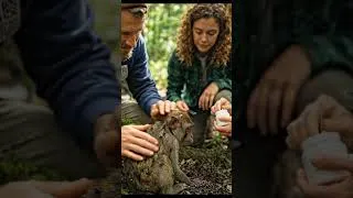 Thumbnail: Baby Monkey Covered in Insects Rescued by Kind Tourists 🐒❤️ #Shorts#animals #animalrescue