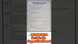 Thumbnail: DEGREE BCOM COMPUTERISED ACCOUNTING IMPORTAONT QUESTIONS | OU | #sbtechtuts #shortvideo #shorts