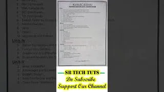 Thumbnail: DEGREE BCOM RDBMS IMPORTANT QUESTIONS | OU | #sbtechtuts #shortvideo #shorts #viralshorts #viral