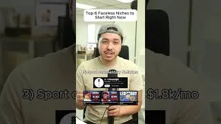 Thumbnail: Top 6 Faceless Niche to Start Right Now