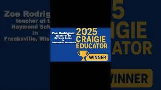Thumbnail: Breaking: Zoe Rodriguez Honored as 2025 Craigie Educator of the Year 🎓 #shorts  #scatteredradio