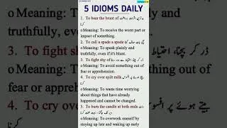 Thumbnail: 5 Idioms Daily CSS Paper 1977 ScholarSide #english #idioms #cssexams #cssenglish #precispaper