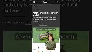 Thumbnail: Watch a tiny robot powered by alcohol