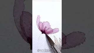 Thumbnail: Satisfying Watercolor Painting Flower With Doodles and Gold Details #painting #watercolorart