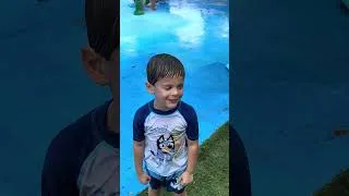 Thumbnail: The little guy having his best day ever on a hot day #florida #waterpark #farmlife #shorts