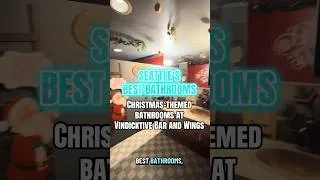 Thumbnail: Seattle's Best Bathrooms: Christmas-themed bathrooms at Vindicktive Bar and Wings
