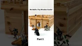 Thumbnail: We Built a Wooden Toy Castle! 🏰🔥 | Part 1 #ToyCastle #DIYCastle #Woodworking #KidsToys #Shorts