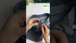 Thumbnail: How to Remove Waistband Stitching on Jeans Fast #shorts