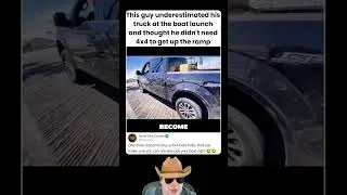 Thumbnail: This guy underestimated his truck at the boat launch and thought he didn't need 4x4 to get up the