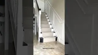 Thumbnail: Woman completes amazing DIY staircase makeover #diy #staircase #staircasemakeover #shorts
