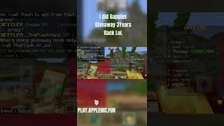 Thumbnail: My 3 Years Old Giveaway Video of AppleMc. #callmelordmanas #applemc #lifesteal #minecraft