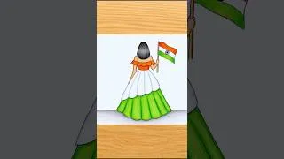 Thumbnail: Independence Day Drawing 🇮🇳 #15august #tiranga #drawing