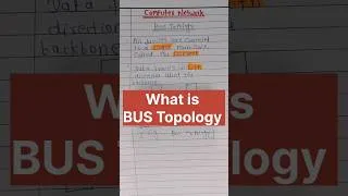 Thumbnail: What is BUS Topology? | Computer Network #networking #shorts